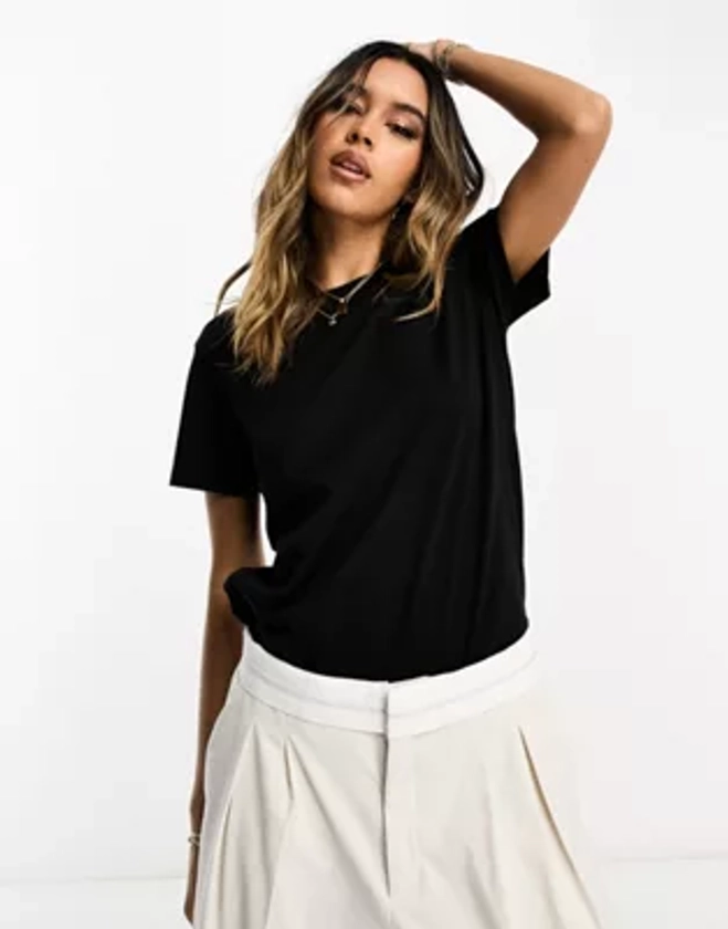 ASOS DESIGN ultimate t-shirt with crew neck in cotton blend in black - BLACK | ASOS