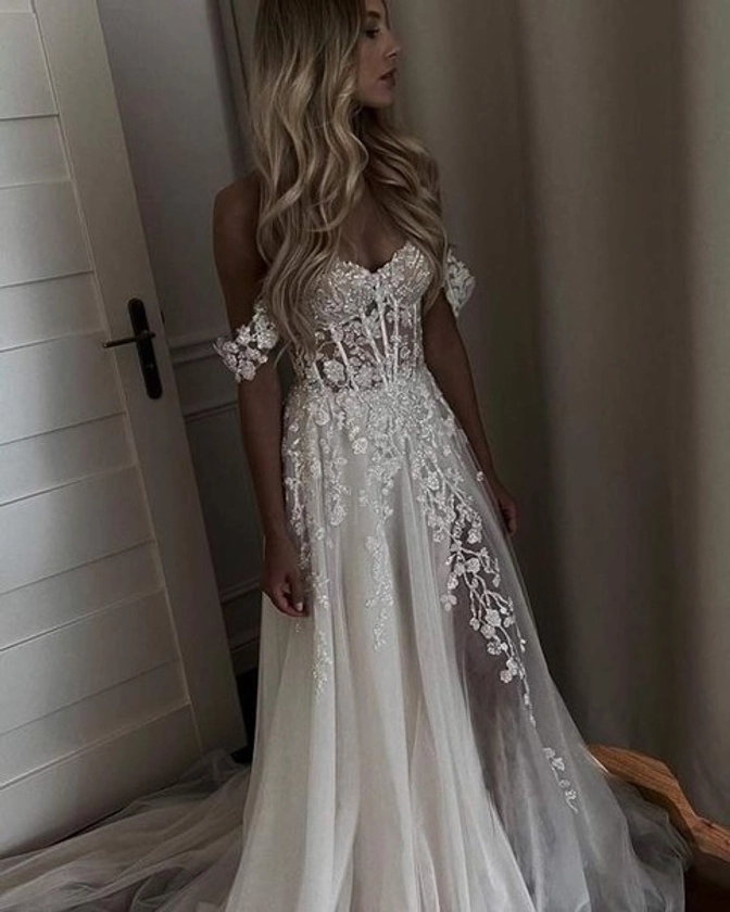 Sexy Wedding Dress, A line Tulle Wedding Dresses, Fashion Wedding Gown,PD221638 sold by lovebridal