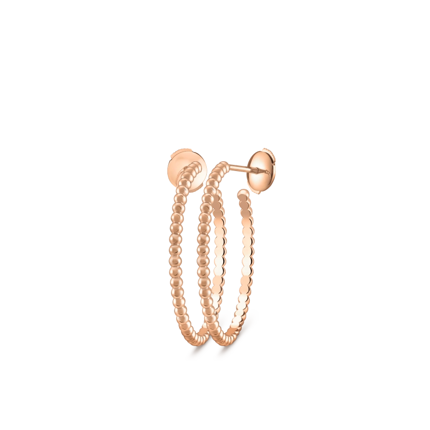 Perlée pearls of gold hoop earrings, small model - VCARN9PL00 - Van Cleef & Arpels