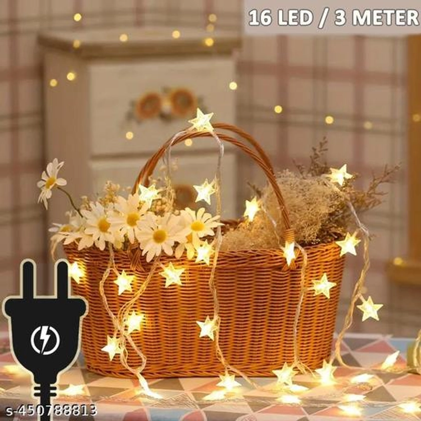 Mini Star String Lights 14 LED 3 Meter Warm White Decoration Light for Indoor Outdoor Decoration (Pack of 1)