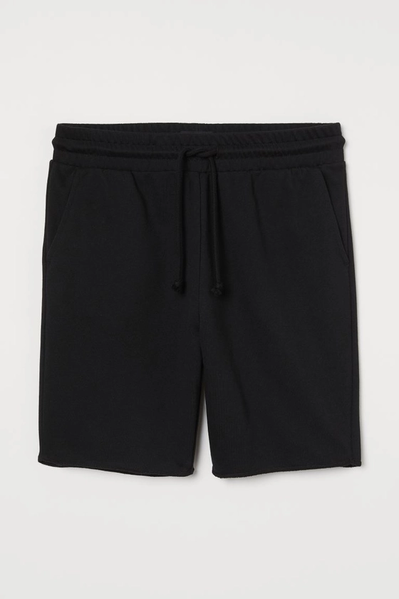 Regular Fit Sweatshorts - Regular waist - Black - Men | H&M US