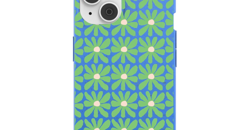 Electric Blue Flower Child iPhone 14 Case