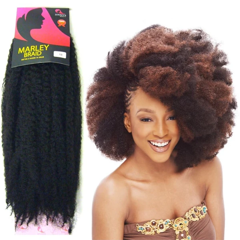 Jinny's Beauty Marley Braid Afro Twist Soft & Easy Crochet Braids