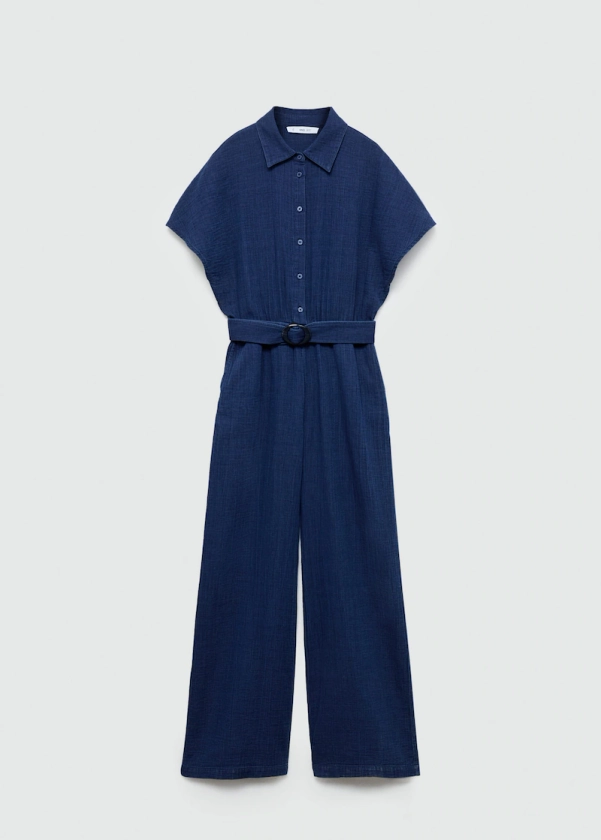Combinaison chemise en jean - Femme | Mango France