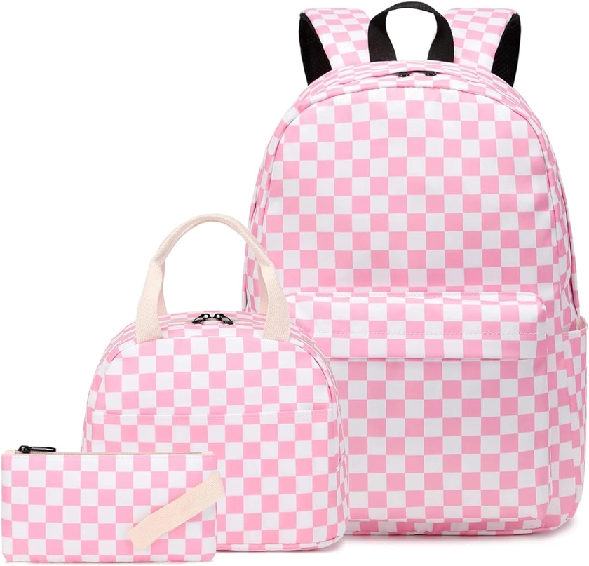 Kids Backpack for Girls, Teens School Bags Bookbags Set with Lunch Bag Pencil Case