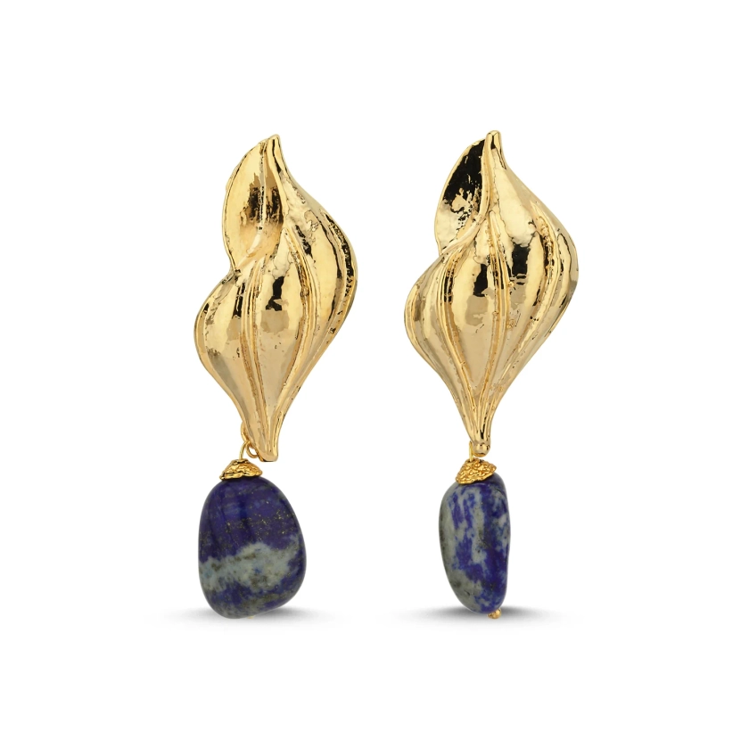 MERMAID EARRINGS LAPIS