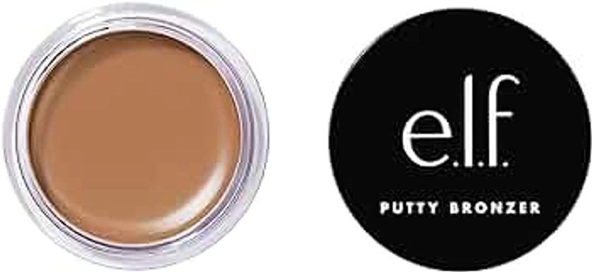 e.l.f. Putty Bronzer, Creamy & Highly Pigmented Formula, Creates a Long-Lasting Bronzed Glow, Infused with Argan Oil & Vitamin E, Tan Lines, 0.35 Oz