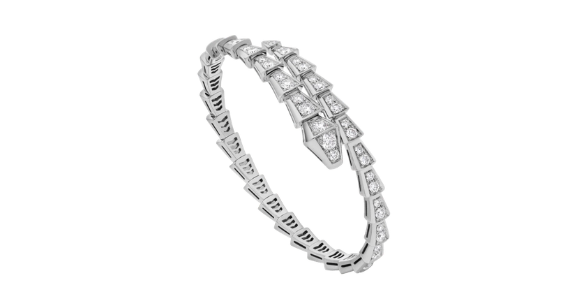 Serpenti Viper Bracciale in Oro bianco con 2.8 ct Diamanti Bianco | Bulgari Sito Ufficiale
