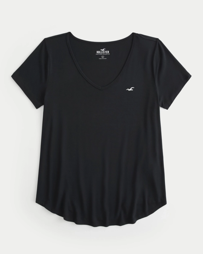 Women's Easy V-Neck Icon T-Shirt | Women's Tops | HollisterCo.com