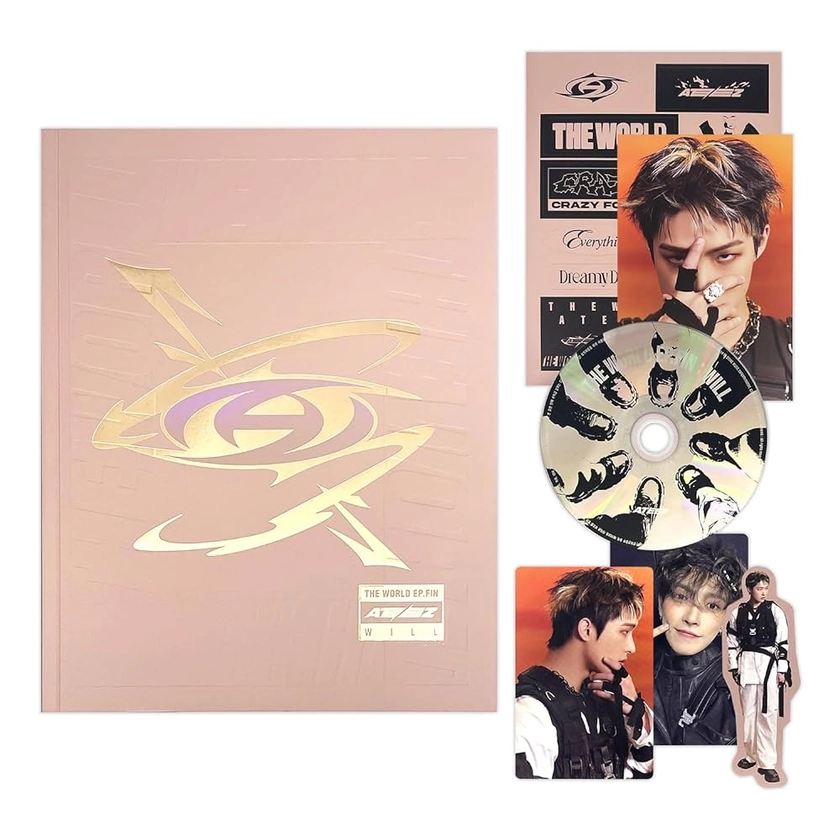 ATEEZ - 2nd Album [THE WORLD EP.FIN : WILL] (A Ver.) Photobook + CD + Contents Envelope + Album Sticker + Member Sticker + Postcard + Photocard A + Photocard Z + 2 Pin Badges + 4 Extra Photocards
