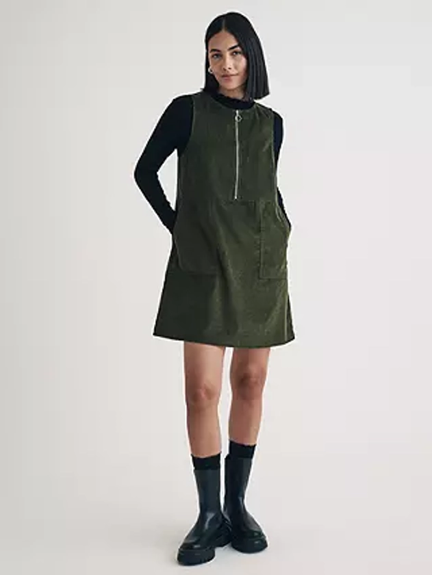 Nobody's Child Homerton Corduroy Pinafore Dress, Green