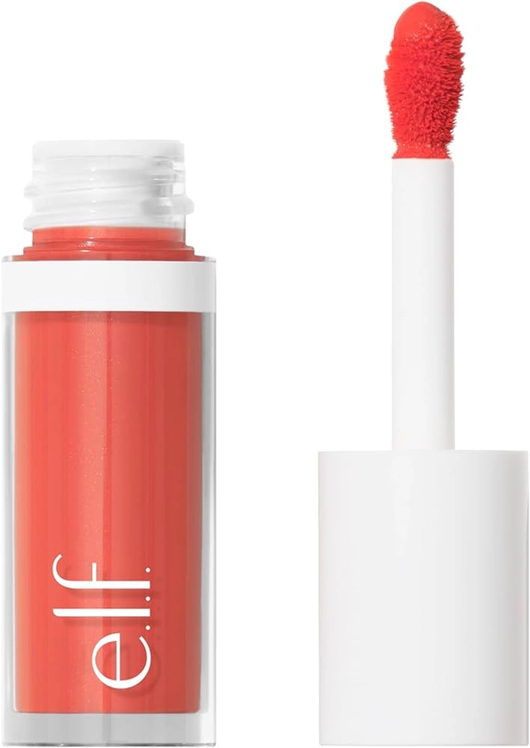 e.l.f. Camo Liquid Blush, fard à joues liquide longue durée, pour une couleur hautement pigmentée, assure une finition douce, baptisée, végétalien et sans cruauté envers les animaux, corail Crush