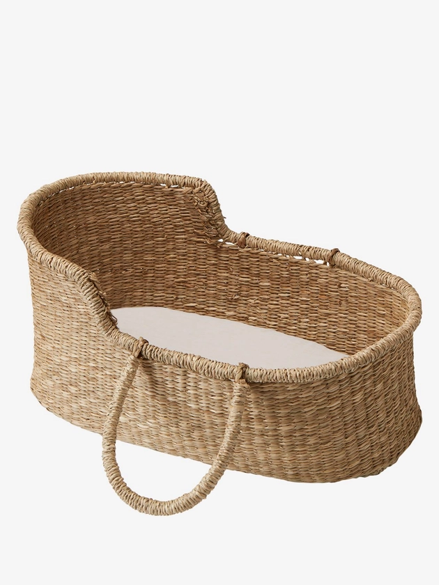 Wicker Carrycot for Baby Doll - white, Toys | Vertbaudet