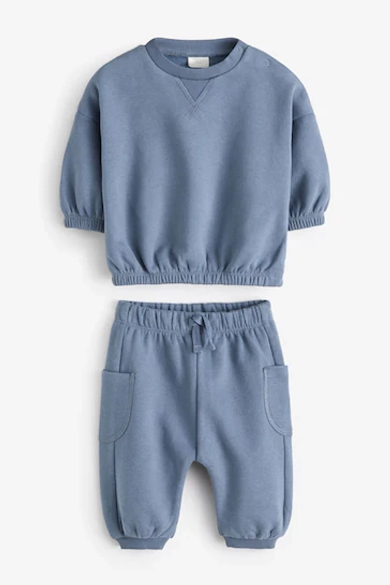 Buy Blue Cosy Baby Sweatshirt And Joggers 2 Piece Set from the Next UK online shop