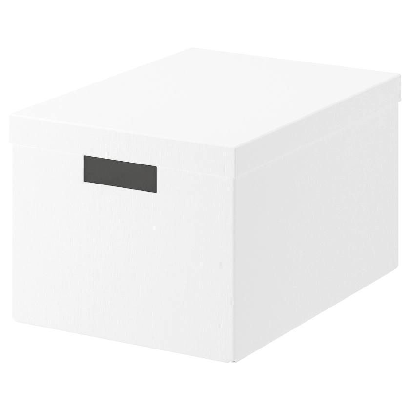 TJENA Boîte de rangement avec couvercle - blanc 25x35x20 cm