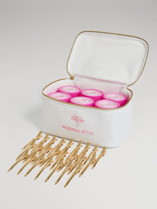 24 pc Velcro Pink Hair Roller Set | Luxy Hair x Acquired Style - Luxy® Hair