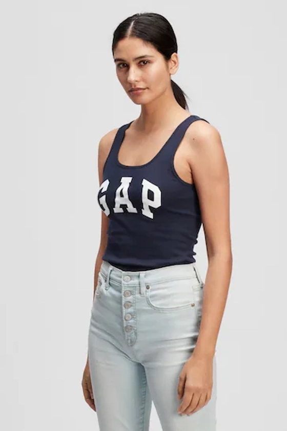 Buy Gap Blue Logo Ribbed Vest from the Next UK online shop