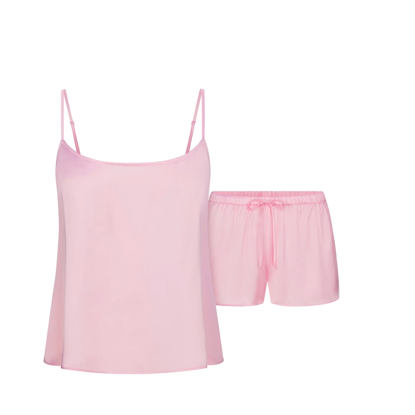 SKIMS HOTEL SHINE CAMI SLEEP SET | BABY PINK