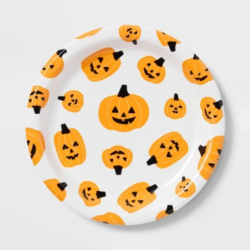 Halloween 20ct Pumpkin Snack Plates