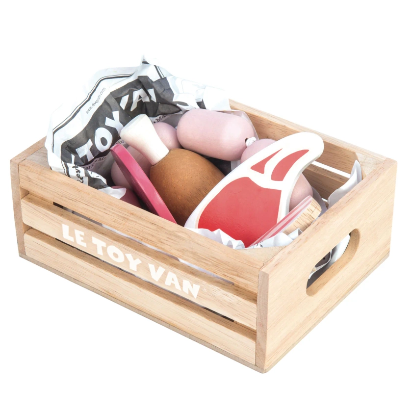 Market Meat Crate | Wooden Play Food Toys | Le Toy Van