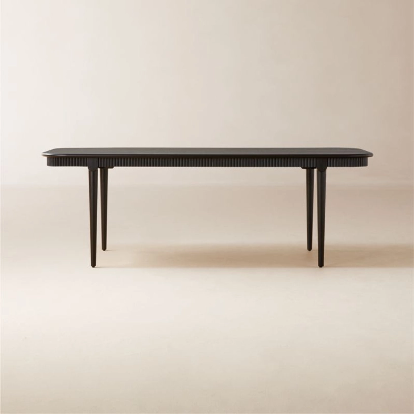 Providence 90" Rectangular Black Ebonized Oak Wood Dining Table + Reviews | CB2