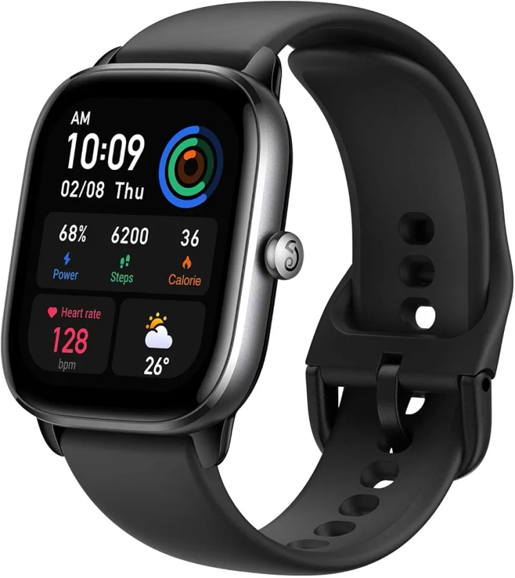 Amazfit GTS 4 mini smartwatch para homens e mulheres, Alexa GPS, rastreador de fitness com 120+ modos de exercício, duração da bateria de 15 dias, compatível com telefones Android e iPhone preto | Amazon.com.br