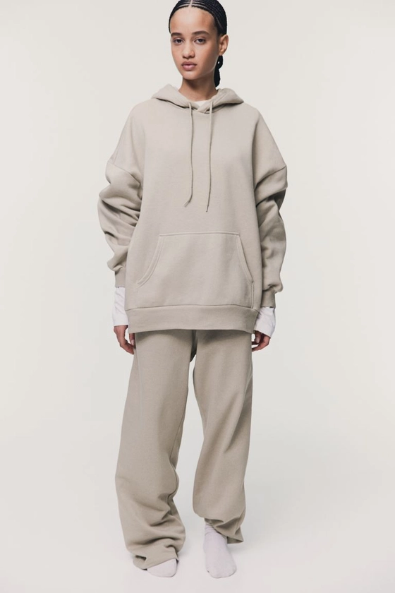 Hoodie oversize - Grège clair - FEMME | H&M BE