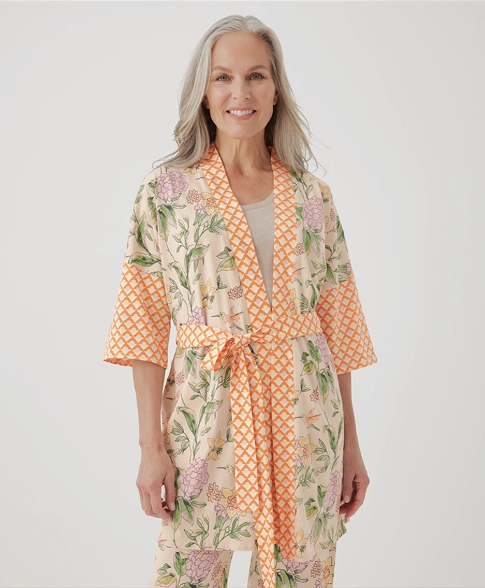 Women’s Staycation Short Robe made with Organic Cotton | Pact