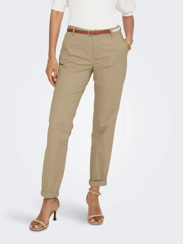 ONLBIANA Taille moyenne Regular Fit Pantalon chino | ONLY®