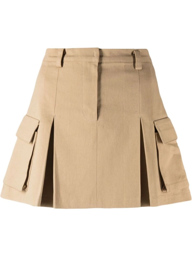Frankie Shop Neutral Audrey Cargo Mini Skirt