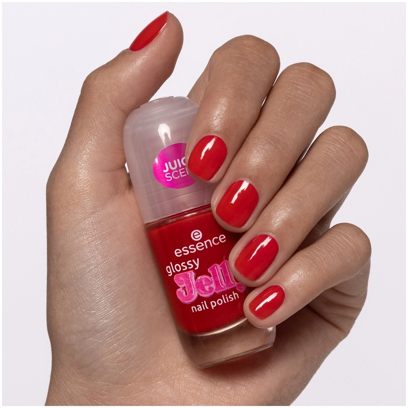 essence | Glossy jelly nail polish vernis à ongles Vernis à Ongles - 03, Sugar High, 8 ml - Rouge