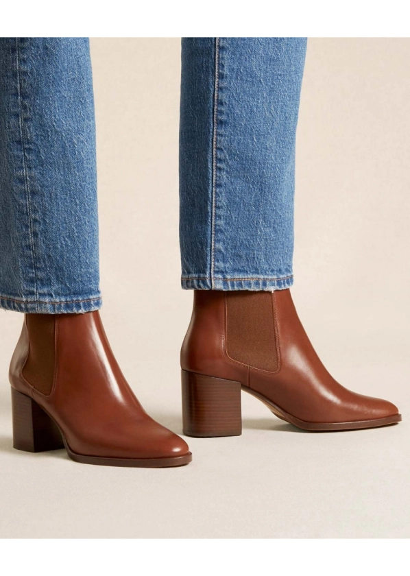 Bottines n°663 Cuir Cognac | Rivecour