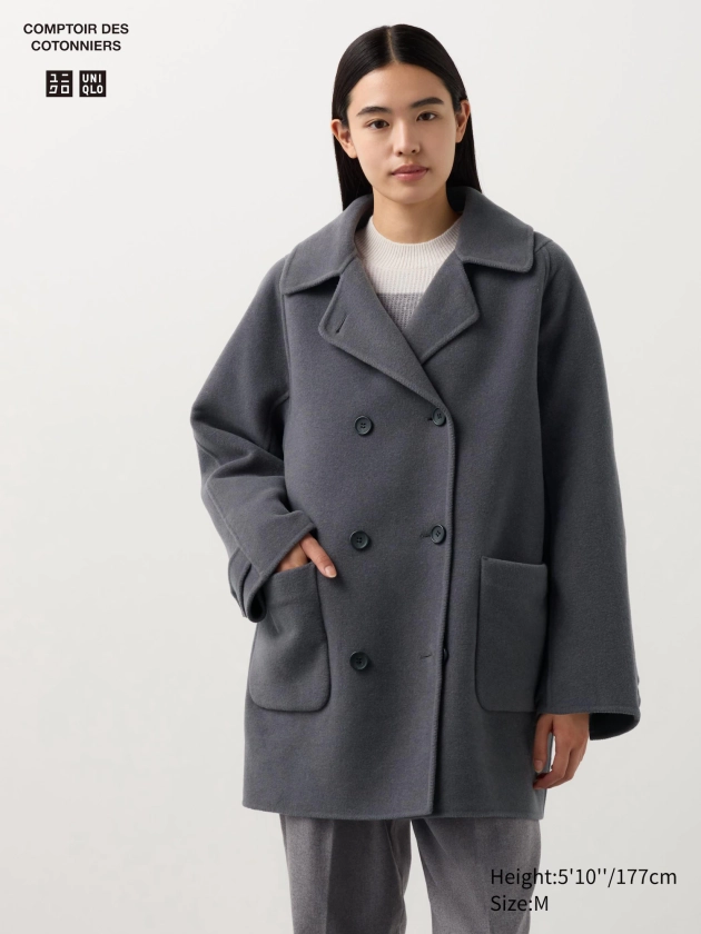 Manteau Mi-Long en Laine Mélangée