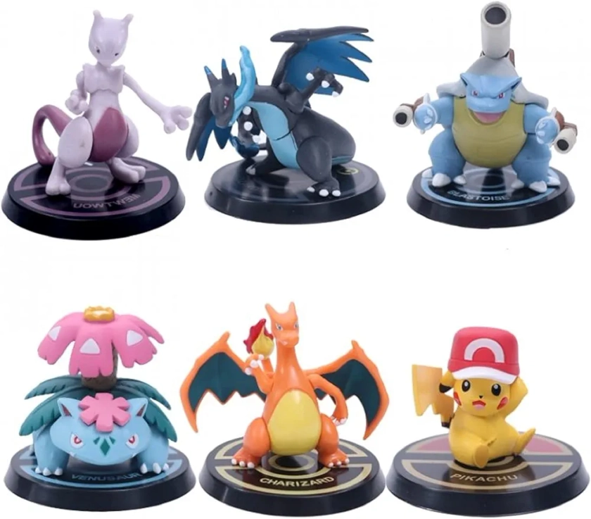 Buy AUGEN Pokemon Action Figure Limited Edition for Car Dashboard, Decoration, Cake, Office Desk & Study Table (9cm)(Pack of 6) Online at Low Prices in India - Amazon.in