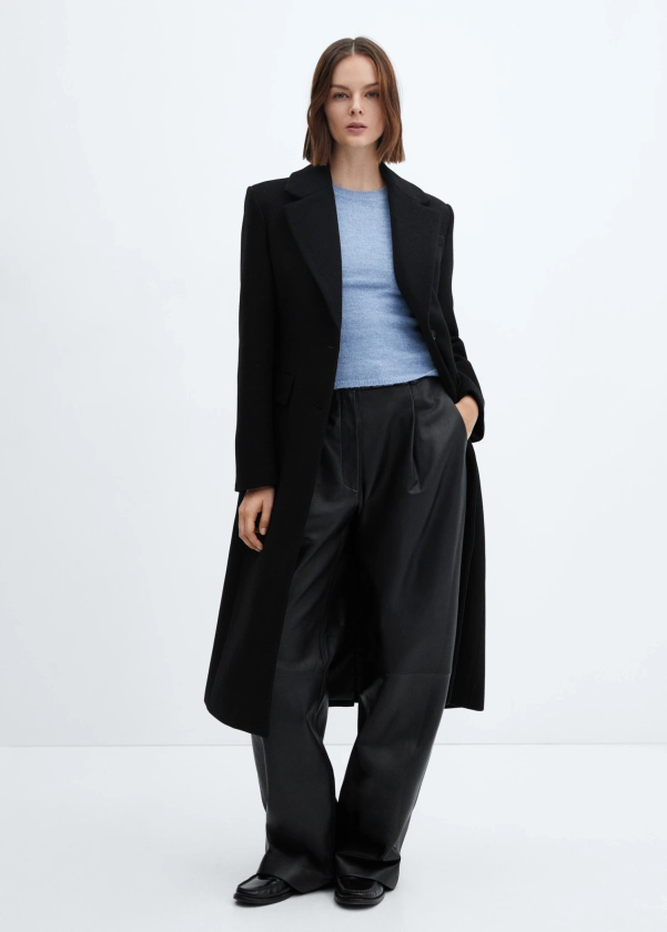 Manteau laine ajusté