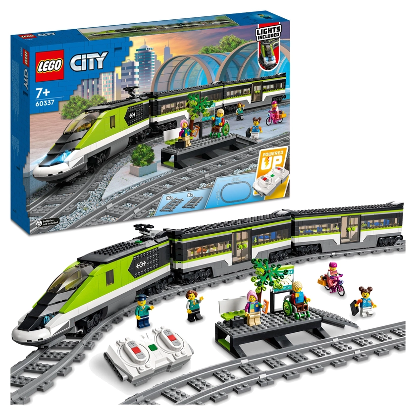 LEGO 60337 City Personen-Schnellzug, Set mit ferngesteuertem Zug mit Scheinwerfern, 2