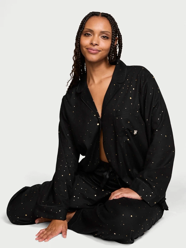 Acheter Pyjama coordonné long en flanelle – Commander des pyjamas en ligne 5000000360 – Victoria's Secret