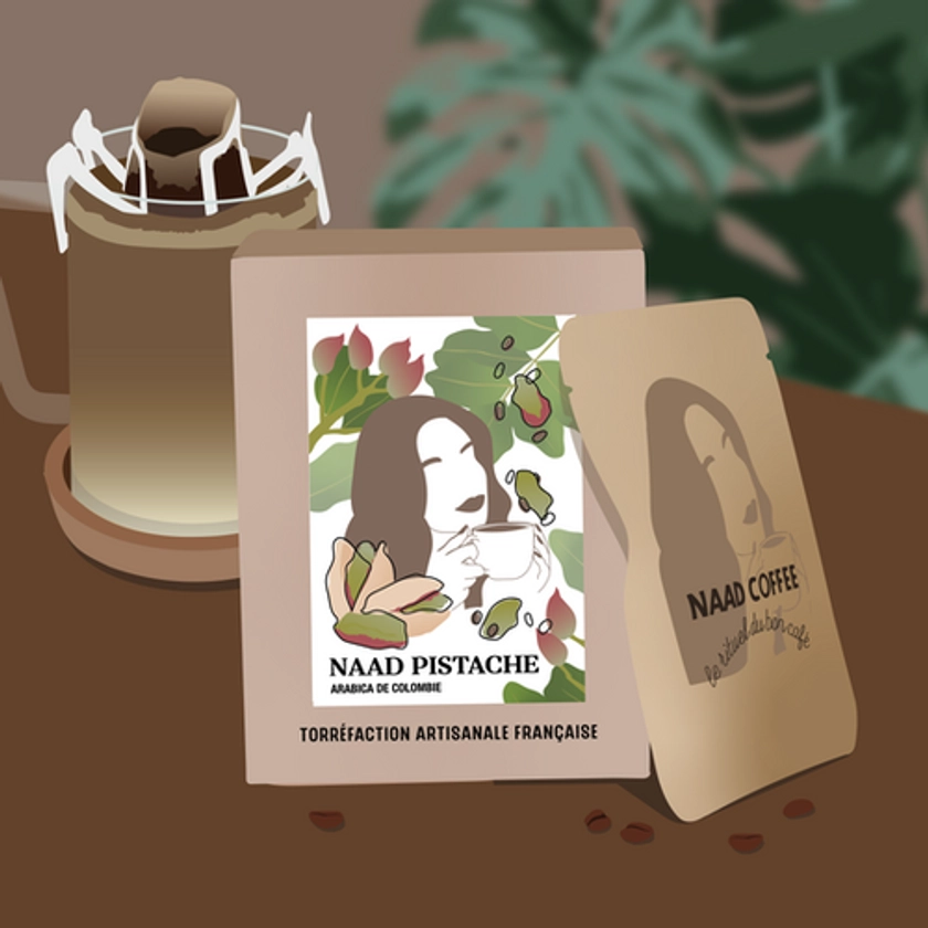 Boîte de 10 monodoses - Naad Pistache | Naad Coffee