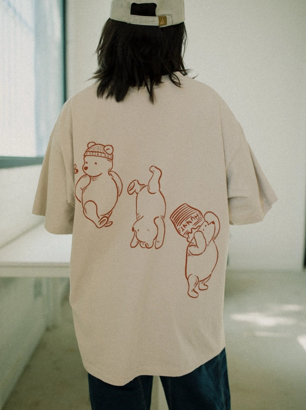 The Pooh Bear Oversized Tee in Sand