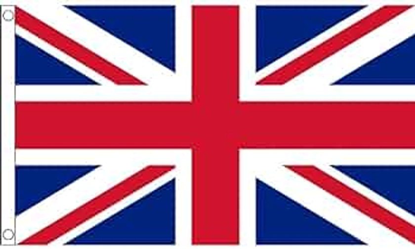 Union Jack UK Flag 5 x 3 FT - 100% Polyester With Eyelets FlagSuperstore©