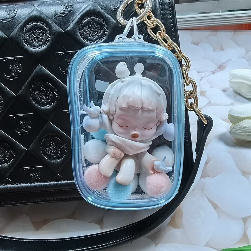 Mini bolsa transparente para muñecas Nendoroid, bolsa para exteriores, pequeña figura de bricolaje OB11 BJD, muñeca de dibujos animados de Anime, juguetes AC GK, nuevo estilo