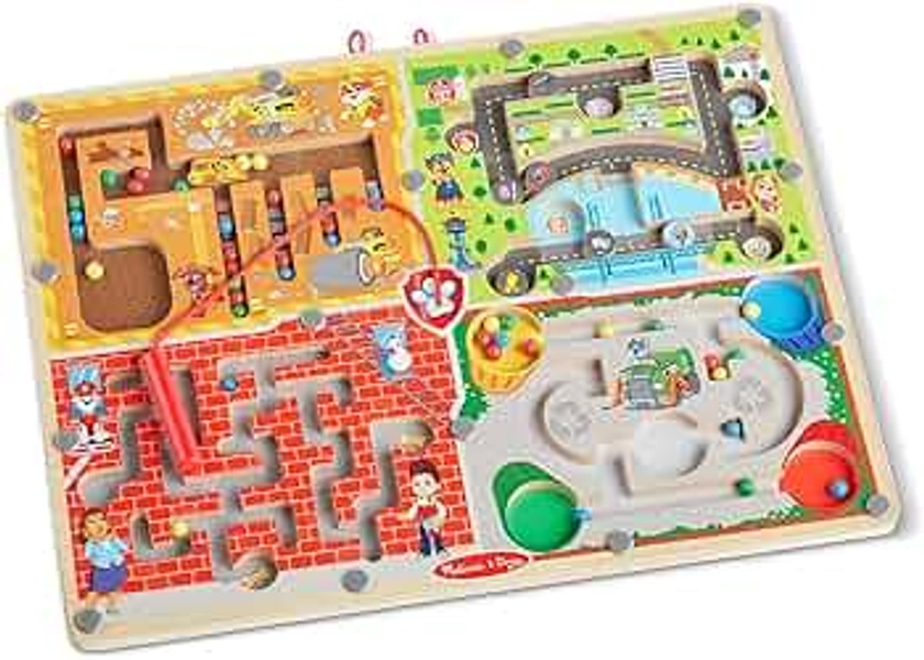 Melissa & Doug PAW Patrol Wooden 4-in-1 Magnetic Wand Maze Board - FSC Certified