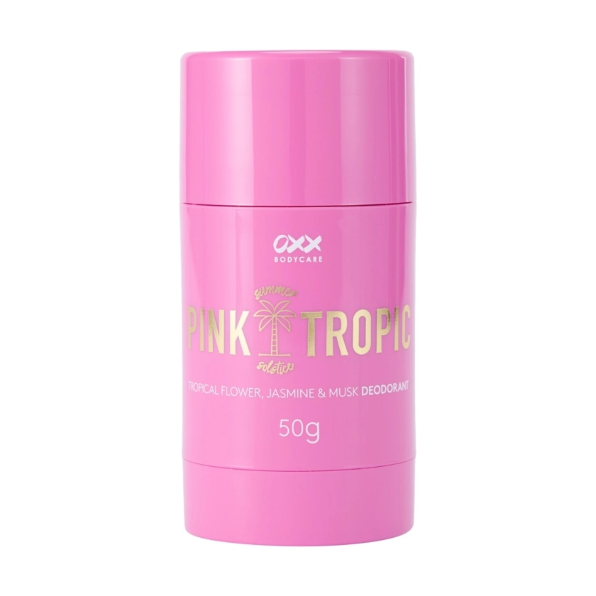 OXX Bodycare Pink Tropic Summer Solstice Deodorant 50g - Tropical Flower, Jasmine and Musk Scent