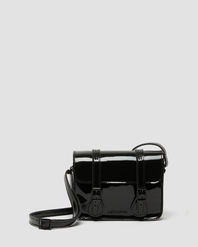 7 inch Patent Leather Crossbody Bag in Black | Dr. Martens