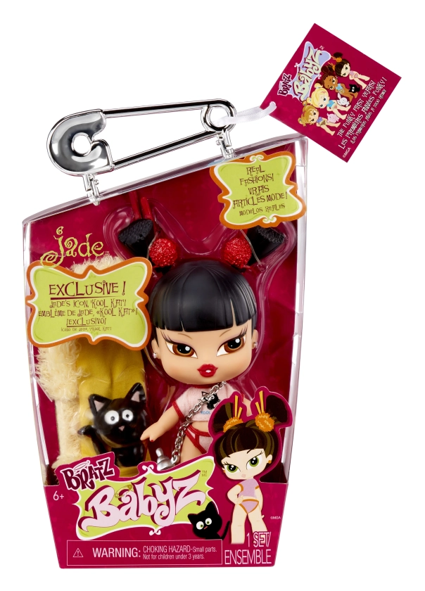 Bratz Muñeca de Moda Coleccionable Babyz Jade con Moda Real y Mascota