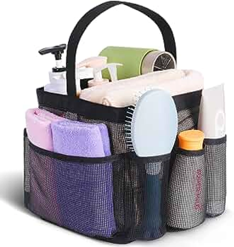 Mesh Shower Caddy Portable for College Dorm Room Essentials,Shower Caddy Dorm with 8-Pocket Large Capacity for Beach,Swimming,Gym,Travel essentials