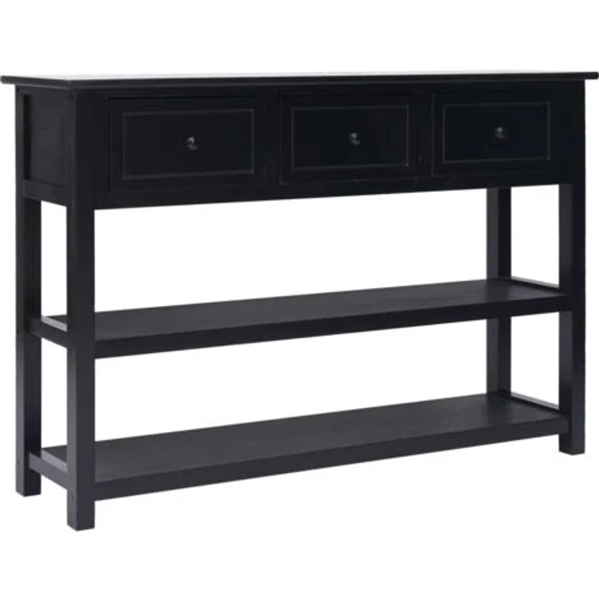 Buffet Noir 115x30x76 cm Bois vidaXL