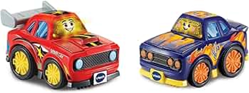 VTech Toot-Toot Drivers 2 Car Racer Pack Stock Car and Race Car| Interactive Toddlers Toy for Pretend Play, Lights & Sounds | For Boys & Girls 12 Months, 2, 3, 4 + Years, English Version