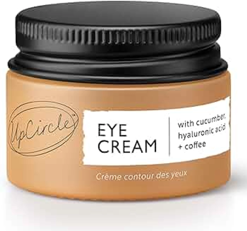 UpCircle Eye Cream With Coffee And Hyaluronic Acid 0.5oz - For Dark Circles, Puffiness + Wrinkles - Glycerin, Maple Bark + Cucumber Extract - Natural, Vegan + Cruelty-Free