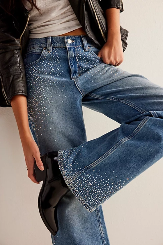 We The Free Tinsley Studded Baggy Jeans